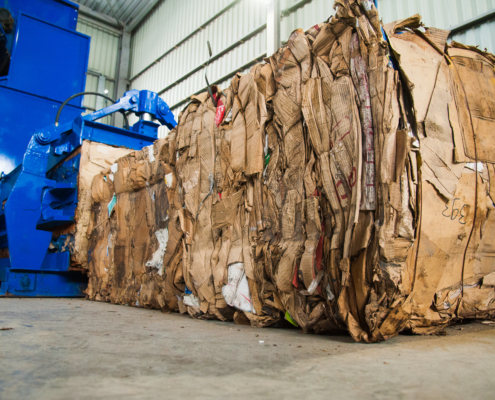 planta de reciclaje de papel y cartón